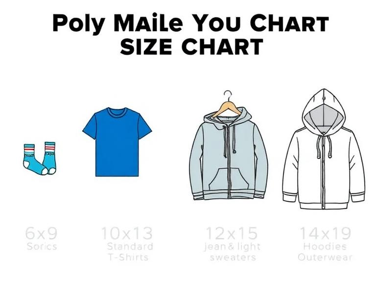 Poly mailers size chart for clothes