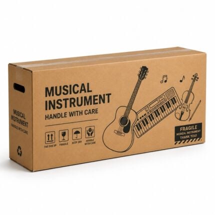 The Musical Instrument Shipping Corrugated Box is a durable protective packaging solution designed for manufacturers,