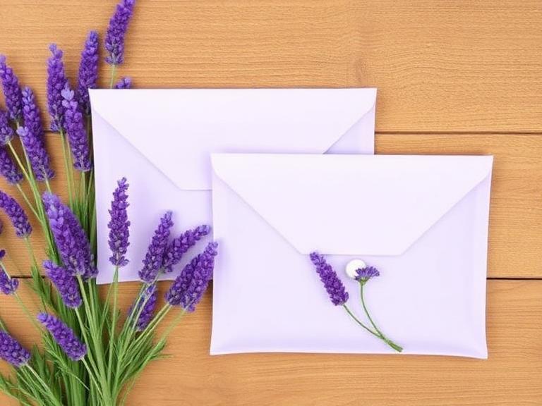 Standard Flat Lavender Mailers
