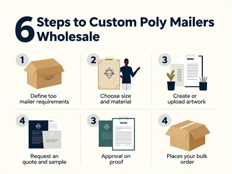 6 Steps to Custom Poly Mailers Wholesale